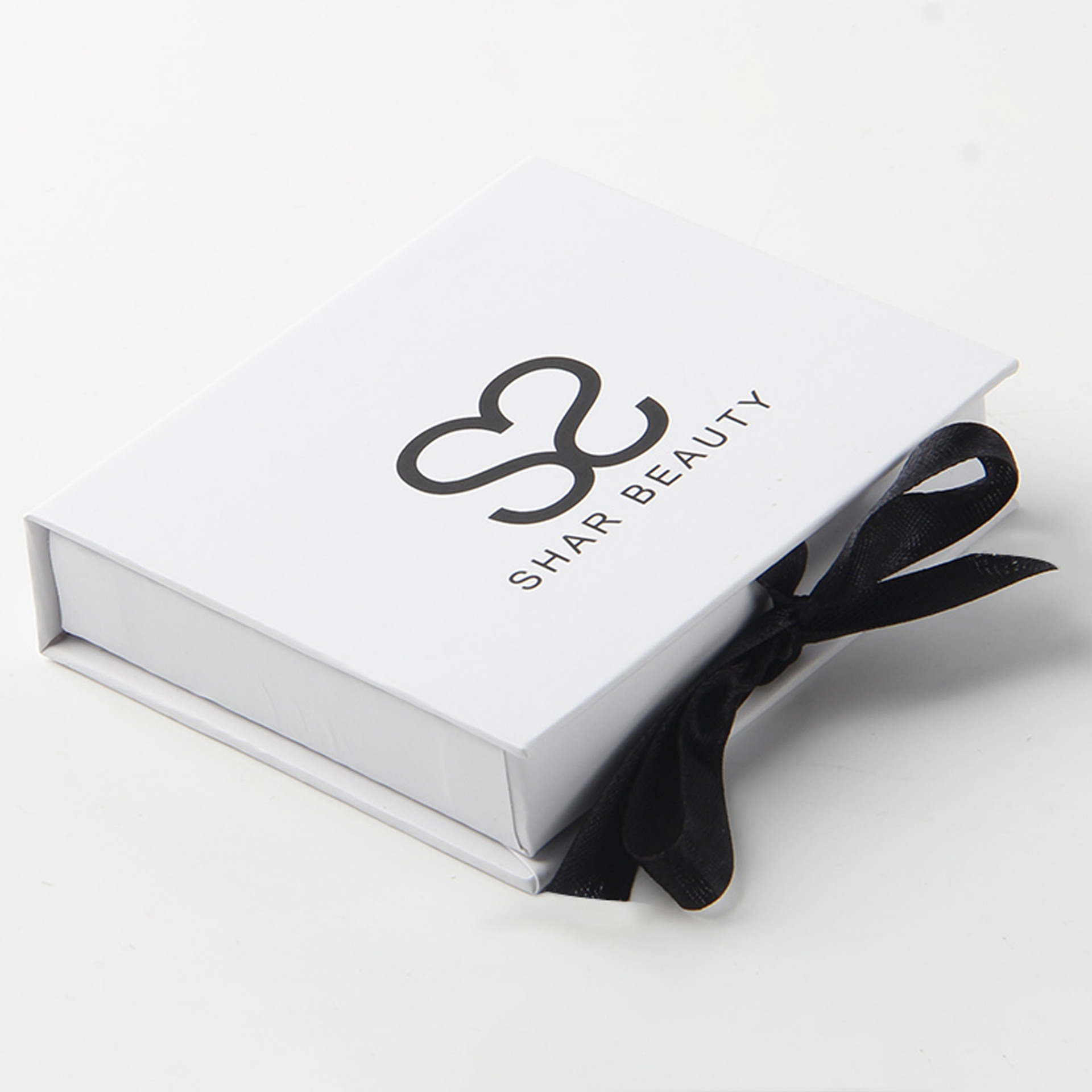 Folding Bow Gift Box custom white gift box hot stamping logo gift box design custom