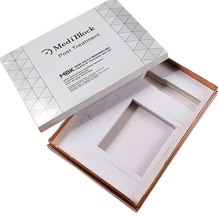 Custom Luxury White color Woman Skin Care Paper Packaging Box with Lid