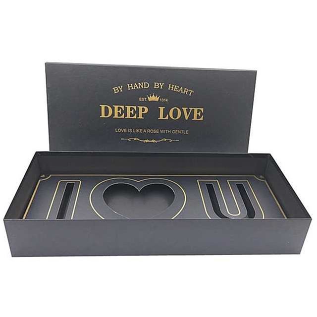 Wholesale Rectangular Customised Long I LOVE YOU Flower Bouquet Boxes