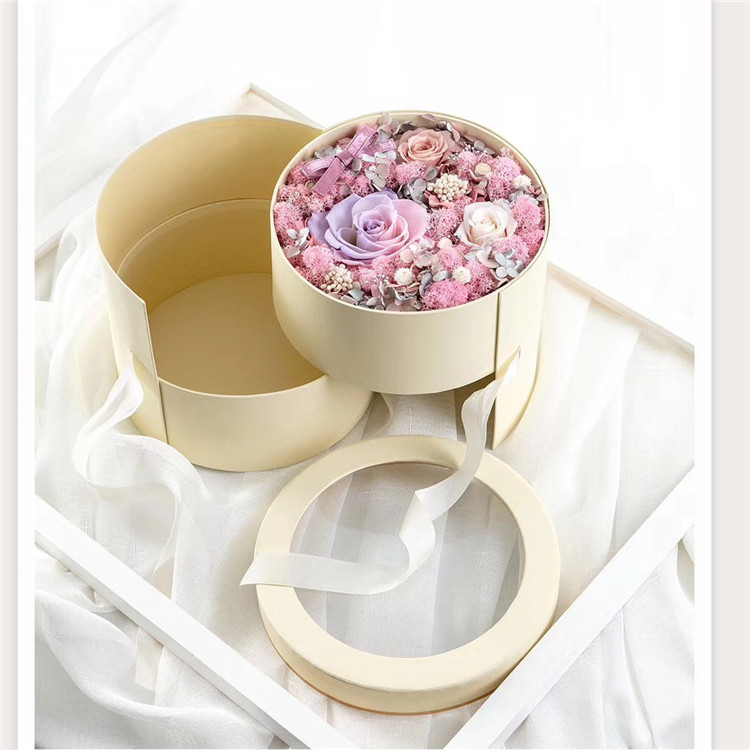 wholesale Luxury Creative Double Rotating Surprise Round Flower Box