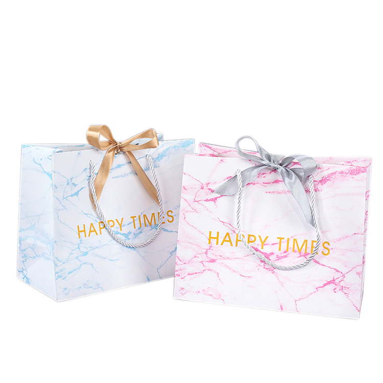 Custom color full boutique paper carry bags paper shopping bags with handles
