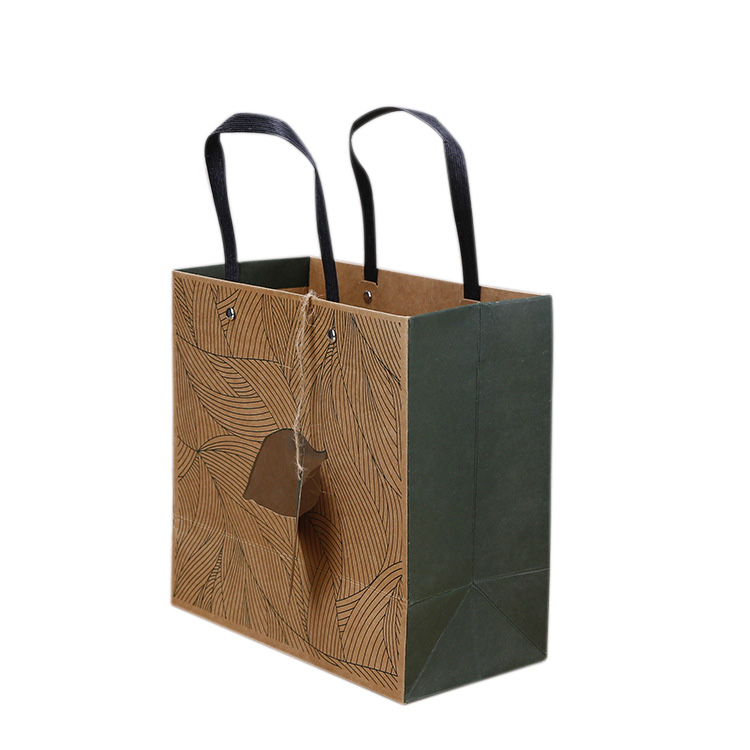 Manufacturer Paper Shopping Bags with Logos,flat Handle Paper Bags Small
