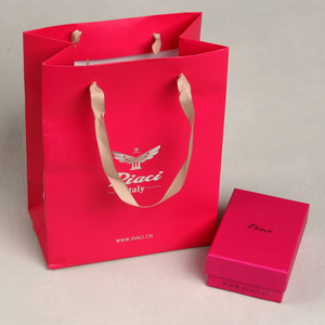 Fashion Custom Hot Selling Party Gift Red Coated Paper Hand Bag 