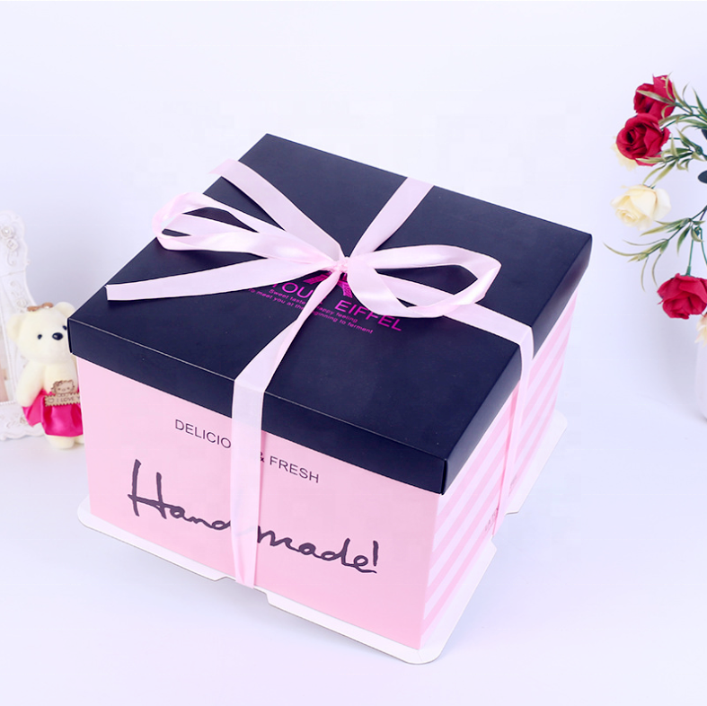 Square Manufacturer Custom Logo Birthday Cake Box
