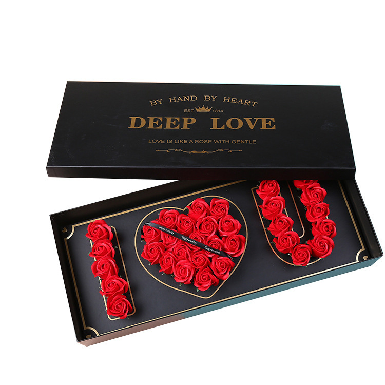 Wholesale Rectangular Customised Long I LOVE YOU Flower Bouquet Boxes