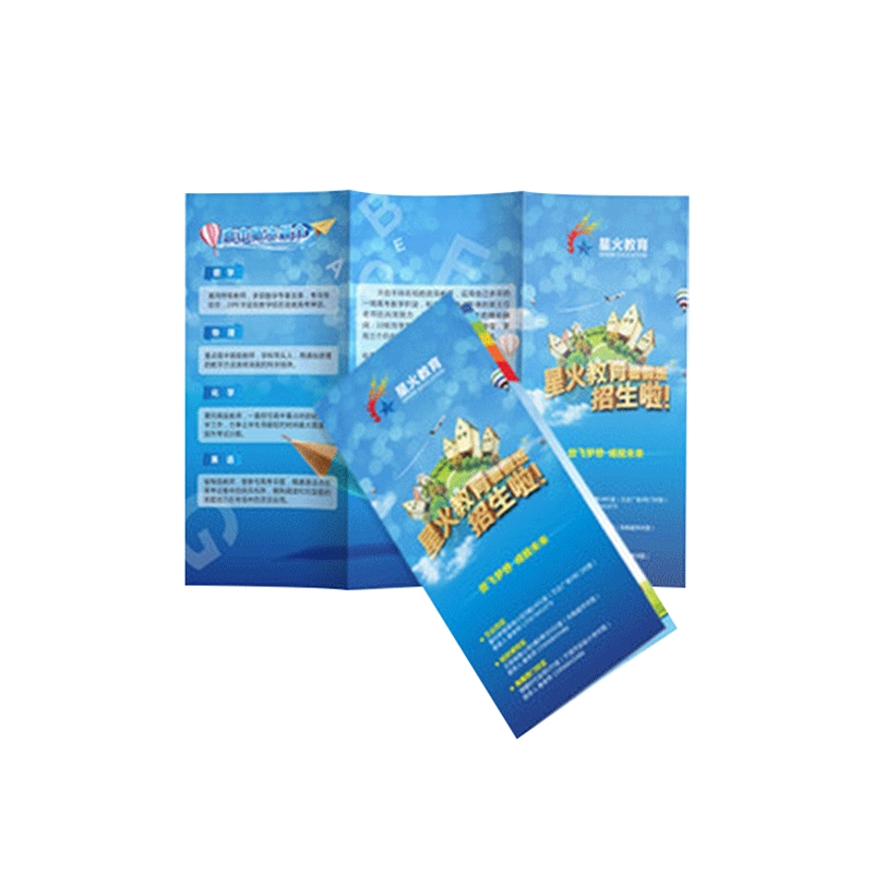Cheap Custom Printed Advertising Promotional Folding Leaflet Pamphlet Flyer Printing