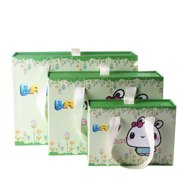 High quality custom packaging paper suitcase gift box,paper drawer ribbon pull out box