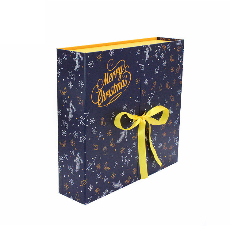 Custom Printing logo Luxury christmas gifts dates paper box with bow