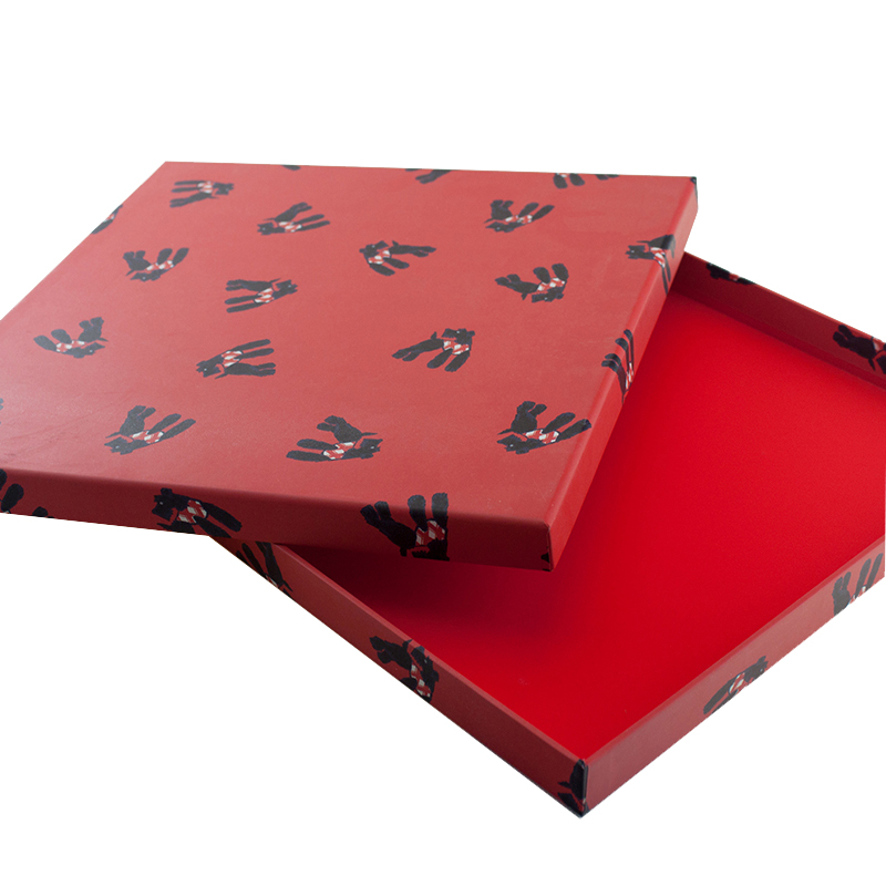 2020 New Red Precise Hardboard Flat Printing Personalised Packaging Sweets Box