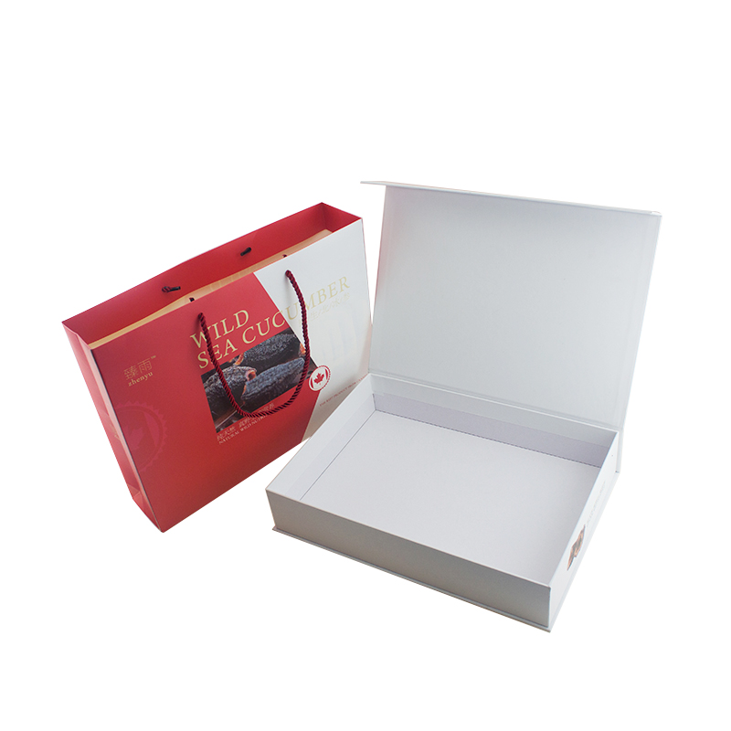 Rectangle Shape Custom Print Cardboard Paper Gift Packaging Box With Bag
