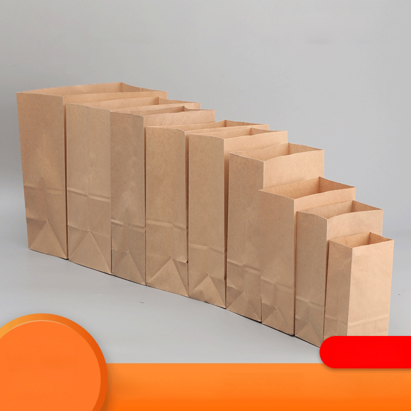 Wholesale kraft paper food packaging bag food packaging bag baked desserts paper packaging bag custom printing