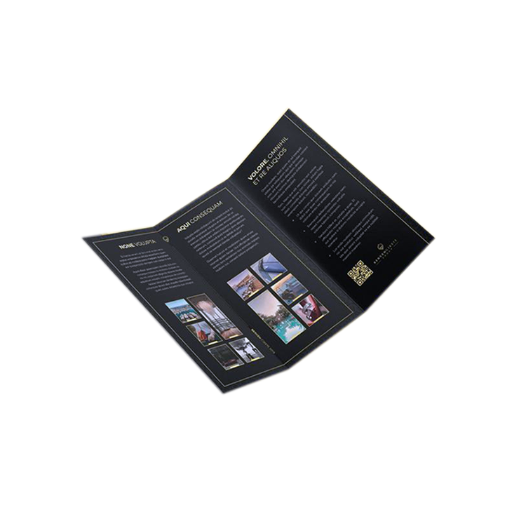 Folding flyers offset printing custom size A4 hotel leaflet printing 