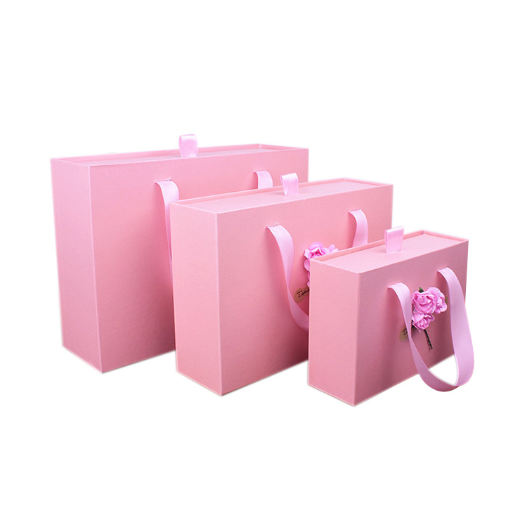 Custom Big Size gift price paper box sweet, paper box with ribbon