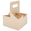 2021 Hot Sale Custom Logo Cardboard 4 Pack Wine Box Carrier Portable Handle Packaging box