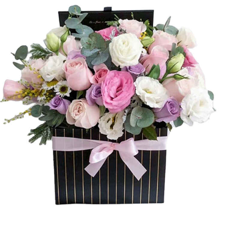 2020 High End Hot Sale Paper Gift Box Square Flower Box