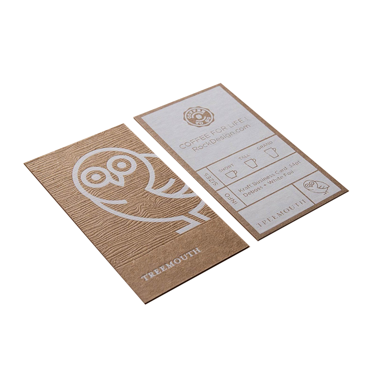 Hot-sale 2021 Custom die cut greeting card screen printing kaft paper business cards
