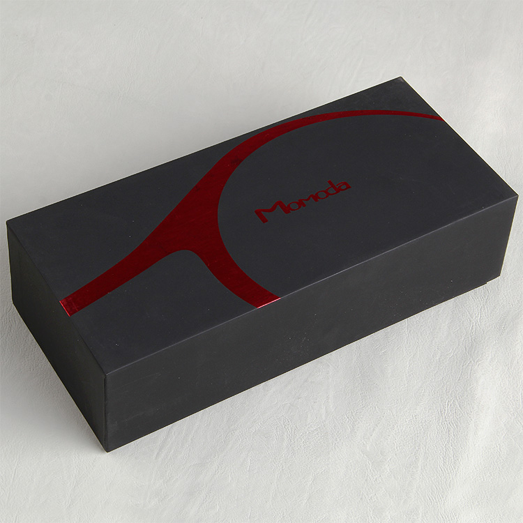 Low Quantity Customs Paper Packaging Box With Red Foil For Electronic Device
