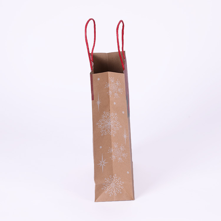 Customized Logo High Quality Kraft Paper Bags With Handles For Christmas