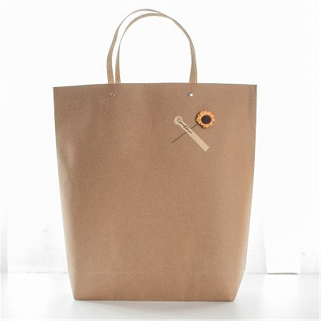 Recyclable Brown Kraft Paper Bag With Your Own Logo For Clothes