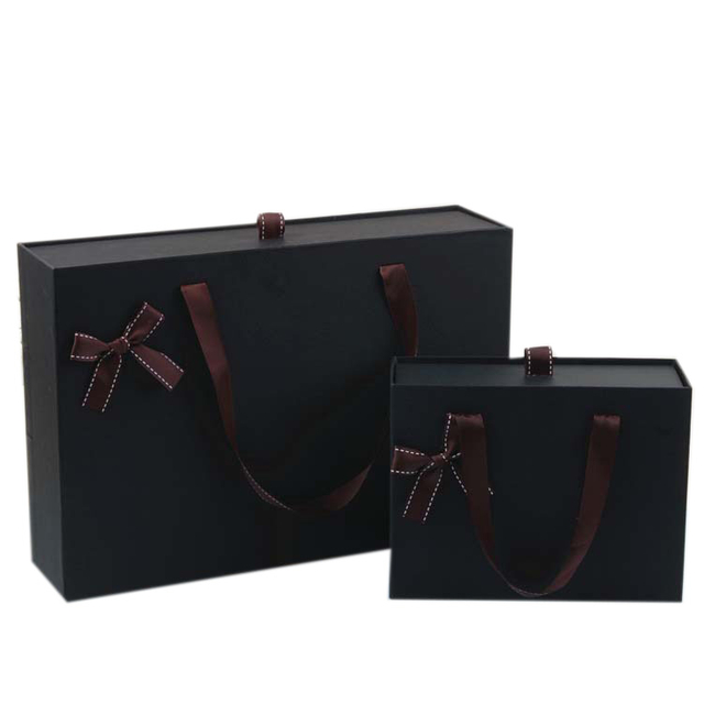 Fashion product innovative paper packaging box,small paper box packaging with ribbon bow