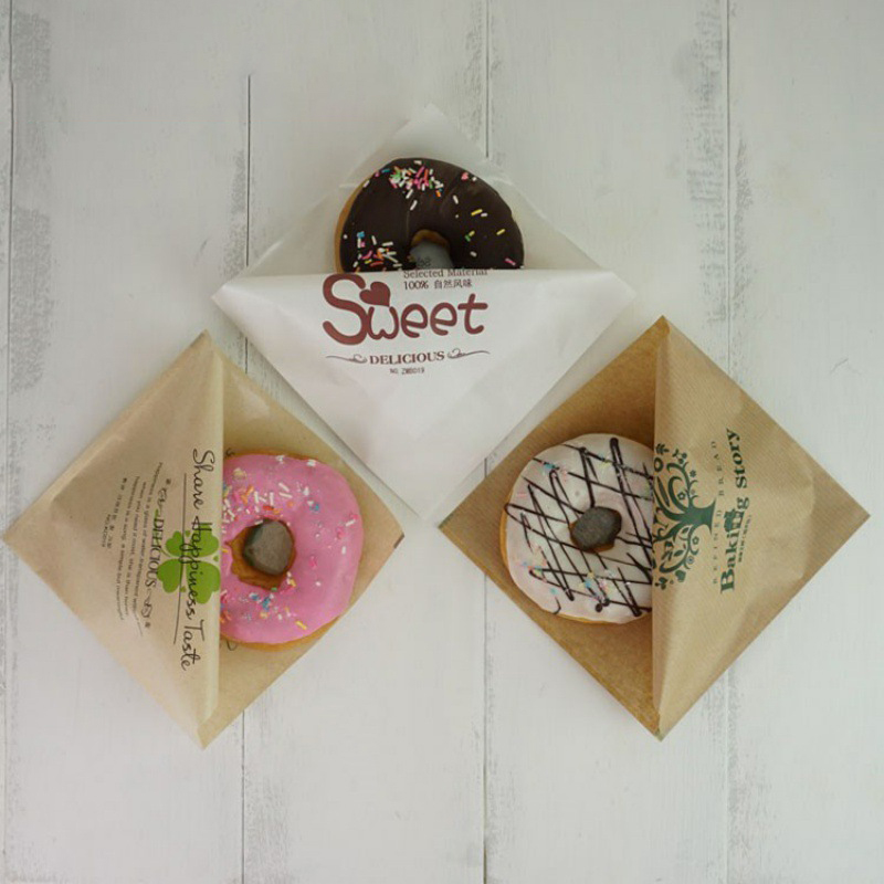 wrapping paper holding small cm paper bag 15.5 food health packing tree convenient triangle bag