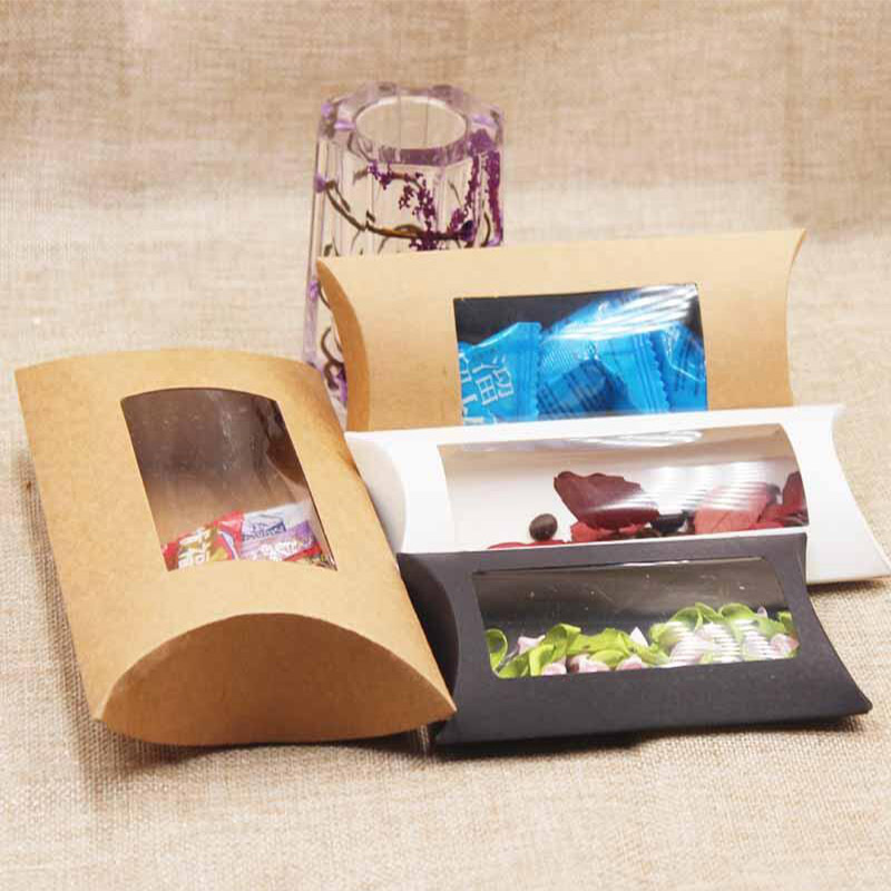 Cross border supply PVC window pillow box white black cage product display box gift packaging box customization
