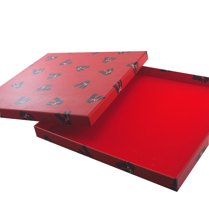 2020 New Red Precise Hardboard Flat Printing Personalised Packaging Sweets Box