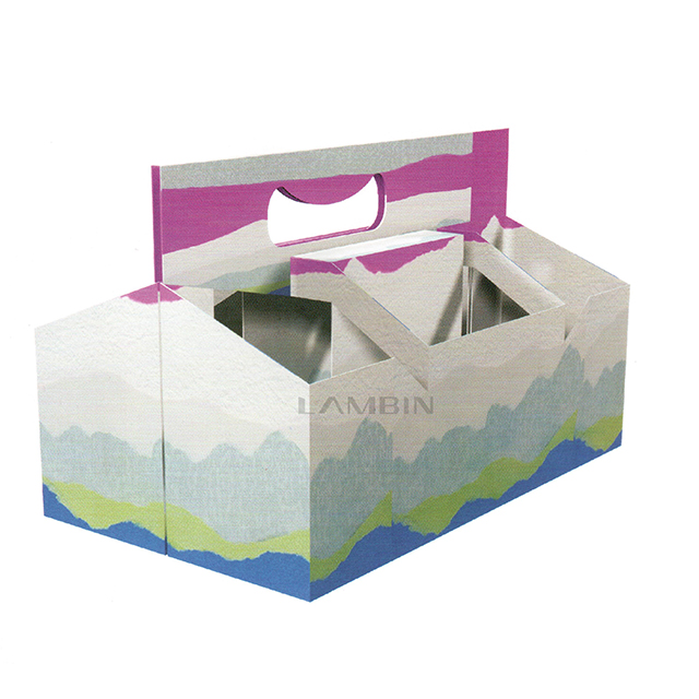 carrier packaging box with inner dividers