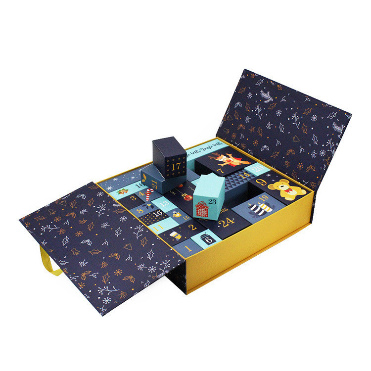 Custom Printing logo Luxury christmas gifts dates paper box with bow
