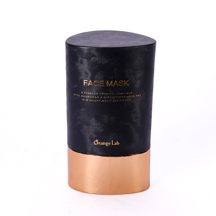 High End Customized Luxury Black Art Paper Packaging Rigid Round Tube Gift Box