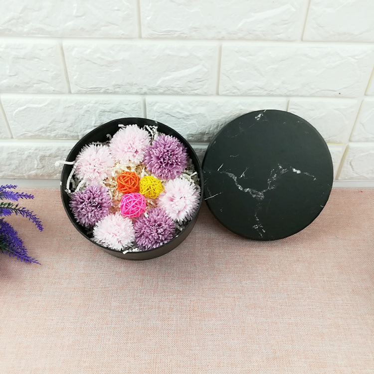 Chinese Wholesale Marble Hot Stamping Cardboard Round Flower Box