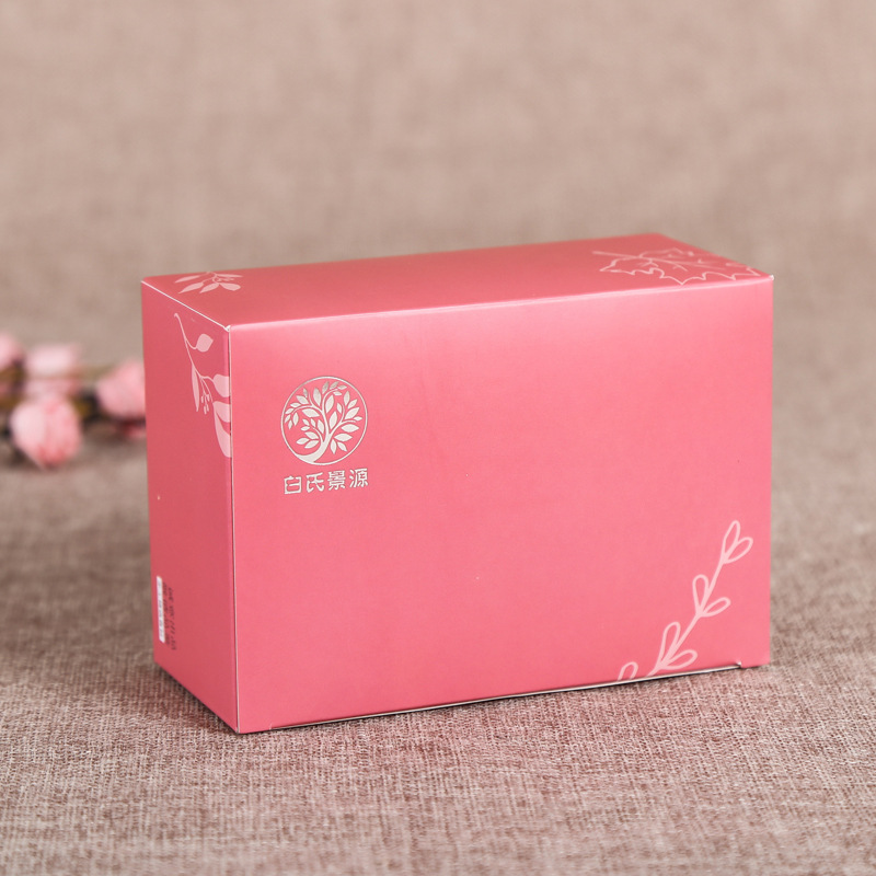 Custom Printing Logo 350g White Cardboard Gift Pink Paper Packaging Boxes