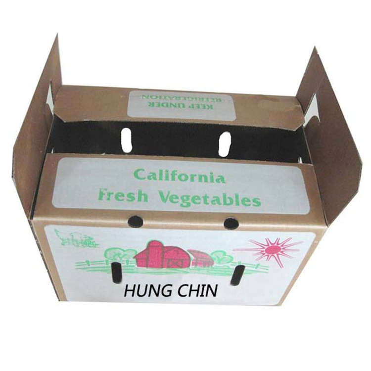 Farm Fresh Factory Price Custom Wax Produce Box For Vegetable And Fruit 