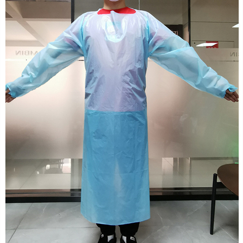 Disposable CPE isolation gown (non-medical),passed American AAMI test level 3,over 50 million pieces have been exported to USA,Germany and Japan.