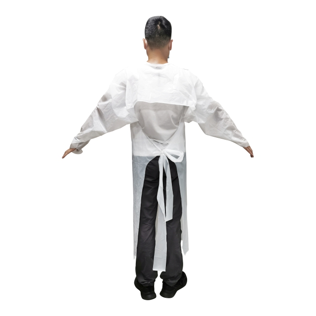 Stock Wholesale Disposable Aprons White Color Flat pack Of 10 White Aprons Polythene Aprons Plastic Aprons For Personal Safety And Hygiene