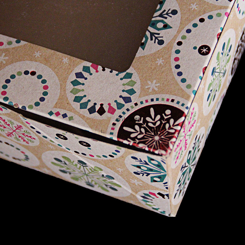 Cross border Amazon special supply kraft paper box Christmas gilding gift box party biscuit Candy small paper box