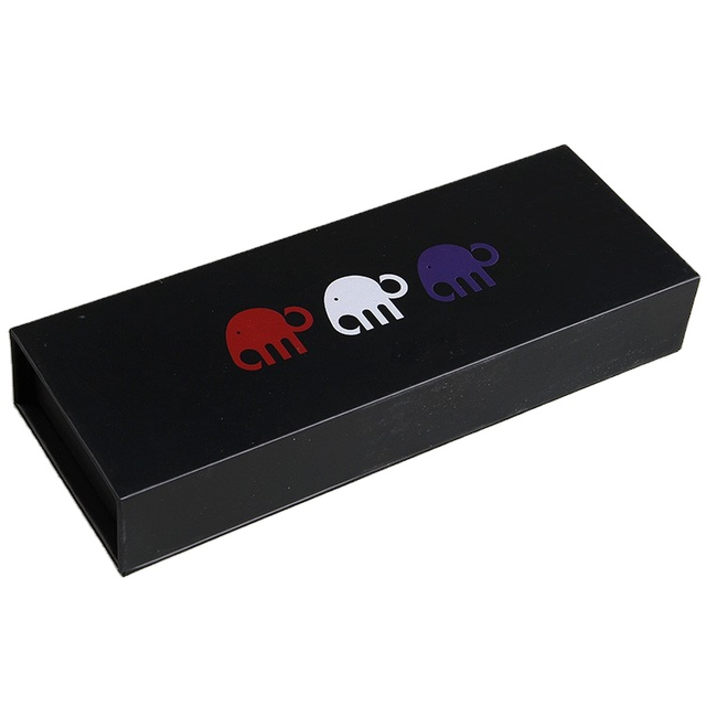Elephant Pictures Printed Packaging Box For Lady's Hand-drawn Silk Scarf 