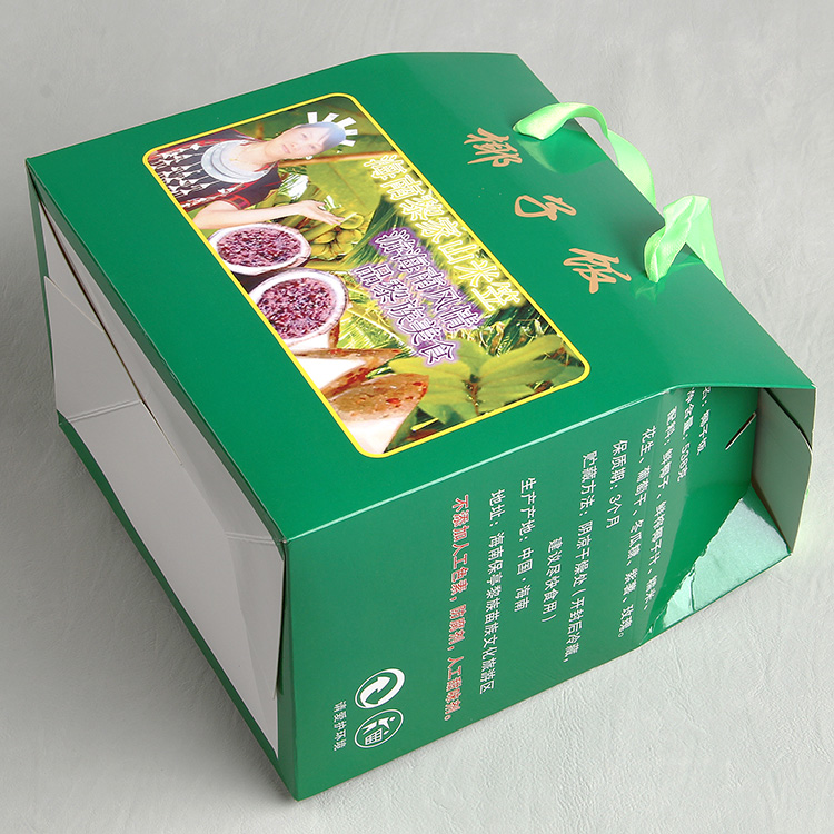 Made In China Factory Beautifully Customs Green Board Packaging Box For Food Coconut Rice 