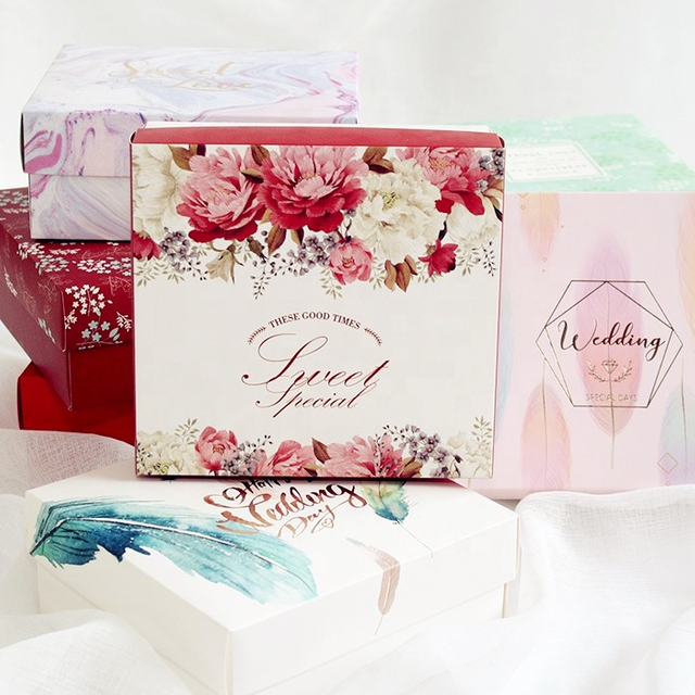 Stock Custom Simple Wedding Gift Paper Box 