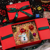 Christmas Eve Apple candy scarf socks bow gift box custom open Christmas Eve gift box