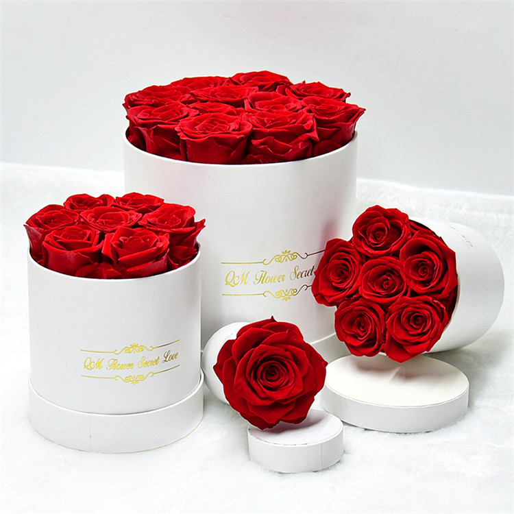 Wholesale cardboard cylinder rose gift packaging luxury flower boxes
